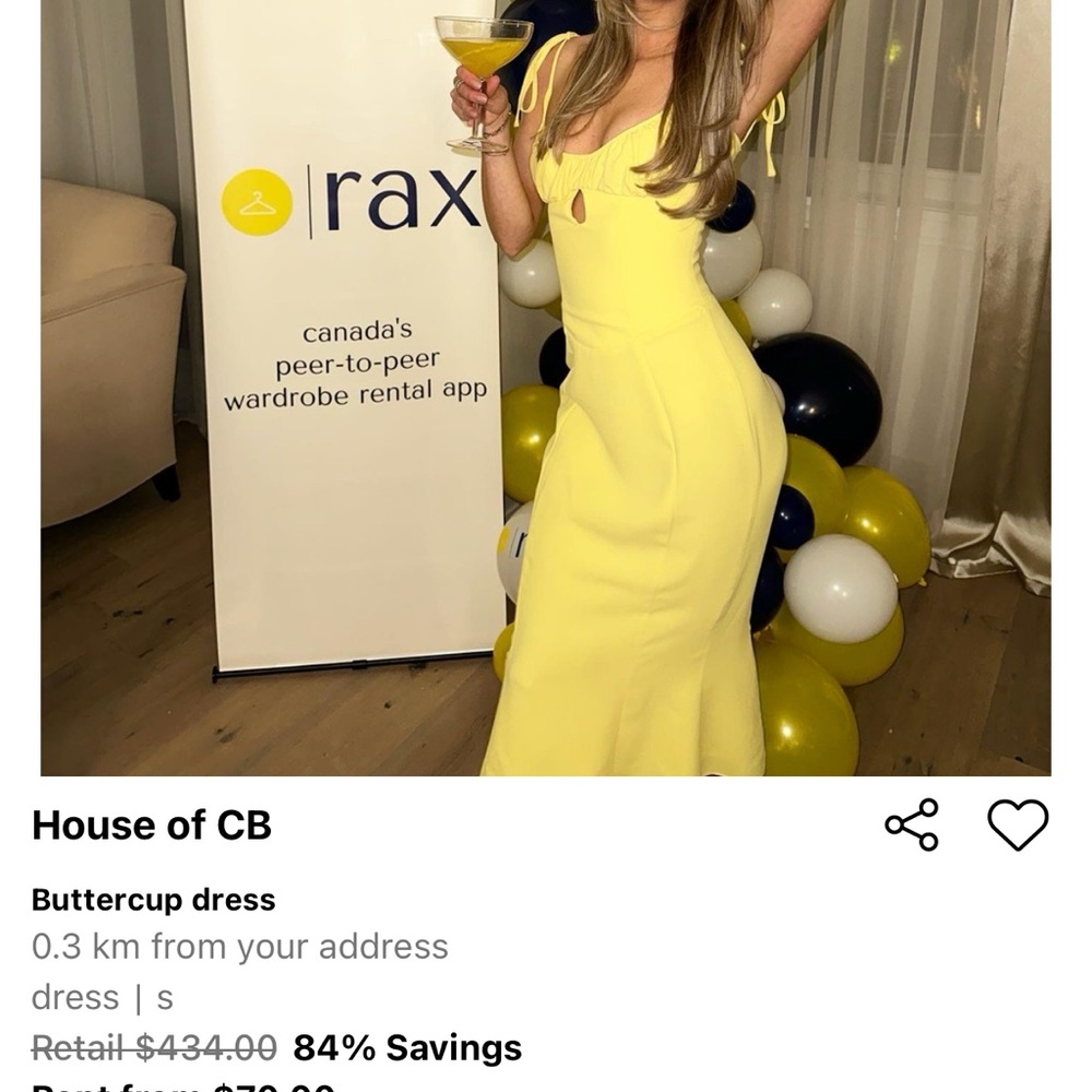 House of CB Buttercup Strapless Dress